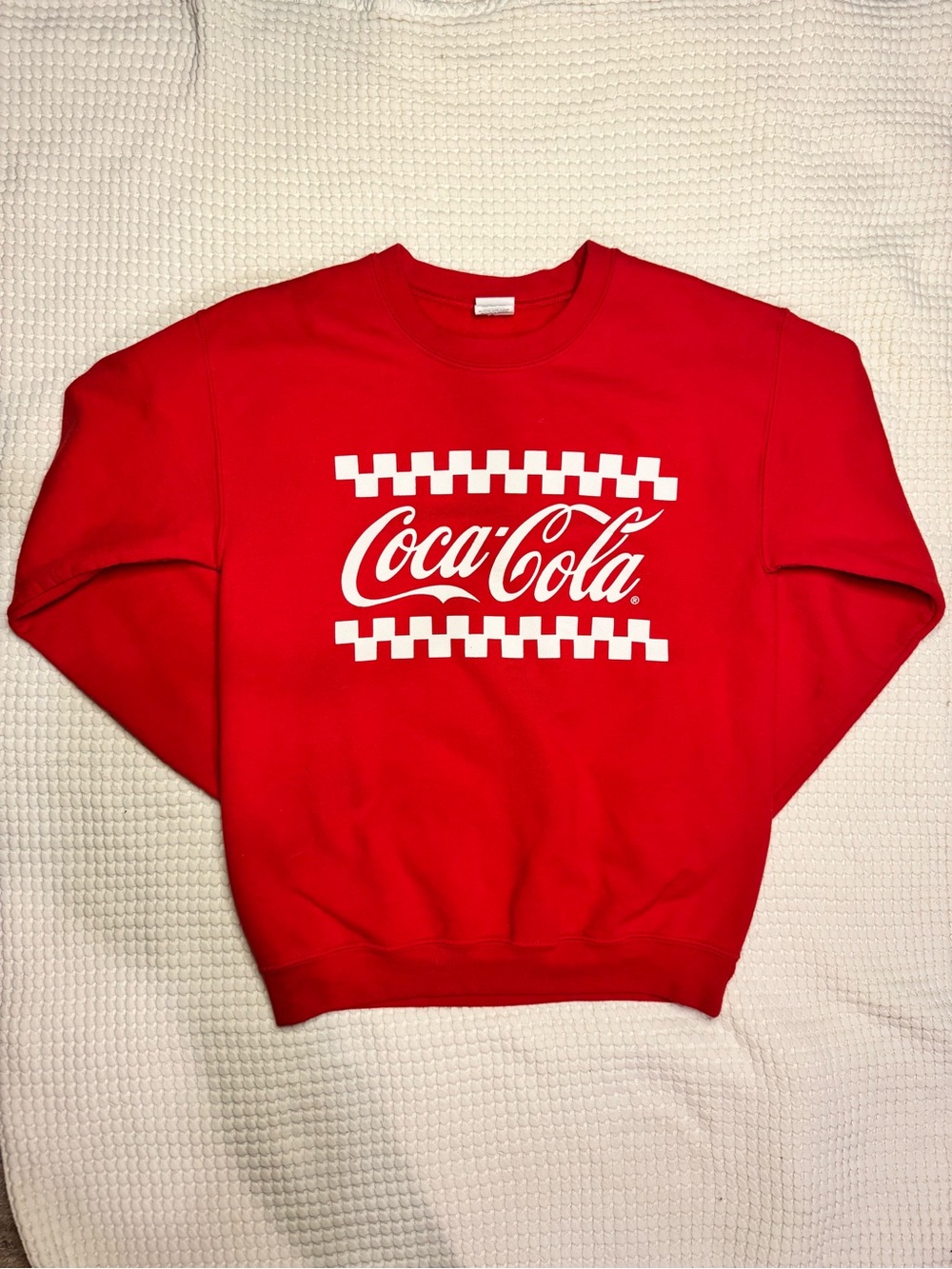 Coca Cola Red Crewneck Sweatshirt with White Logo